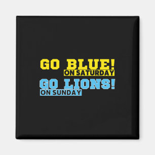 Aimant Go Blue Le Samedi Go Lions Le Dimanche Football Fa