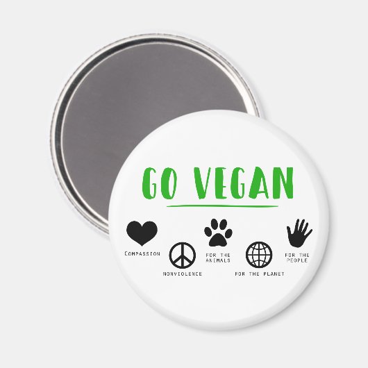 Aimant Go Vegan (Recto/Verso)