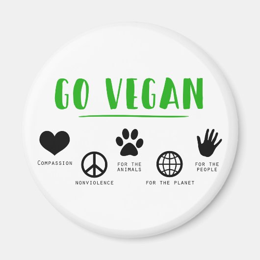 Aimant Go Vegan (Devant)