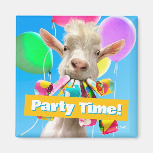 Aimant Goat with Party Blowers (Devant)