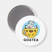 Aimant Goatea Funny Goat Tea Pun (Recto/Verso)