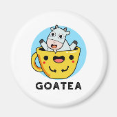Aimant Goatea Funny Goat Tea Pun (Devant)