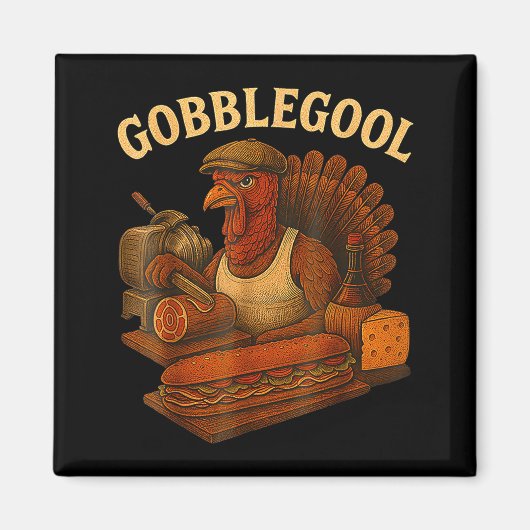 Aimant Gobbol Turkey Thanksgiving  (Devant)