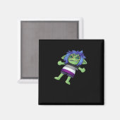 Aimant Goblincore Asexual Pride Goblin Classic (Recto/Verso)