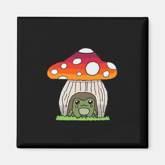 Aimant Goblincore Grenouille Classique Appel Rétro (Devant)