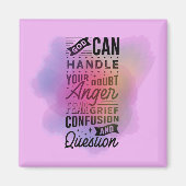 Aimant God Can Handle Your Doubt quote Aquarelle (Devant)