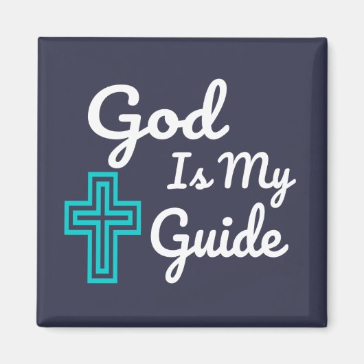 Aimant God Is My Guide Cross (Devant)