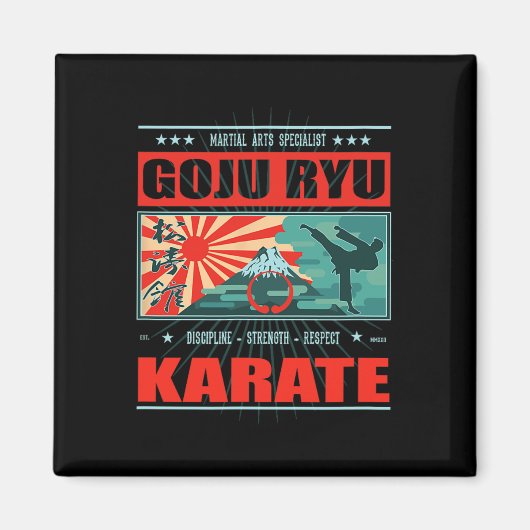 Aimant Goju Ryu Karate Kanji (Devant)