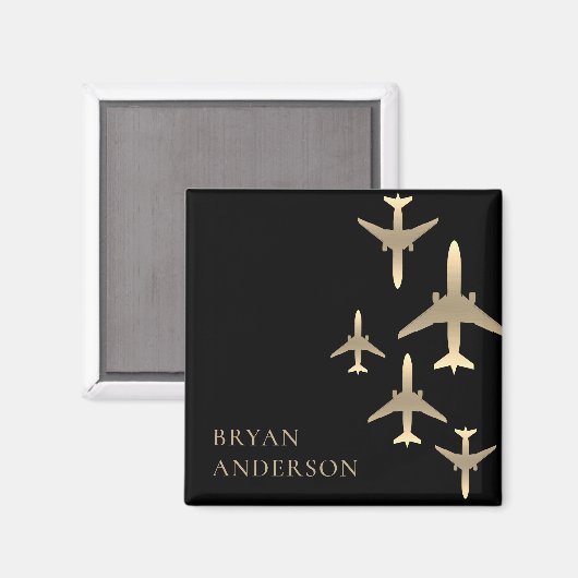 Aimant Gold Avions (Recto/Verso)