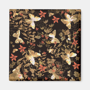 Aimant Gold butterfly