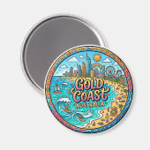 Aimant Gold Coast Australie (Recto/Verso)