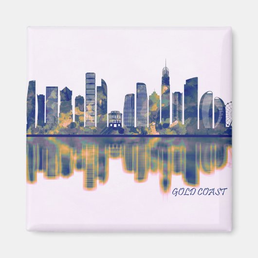 Aimant Gold Coast Skyline (Devant)