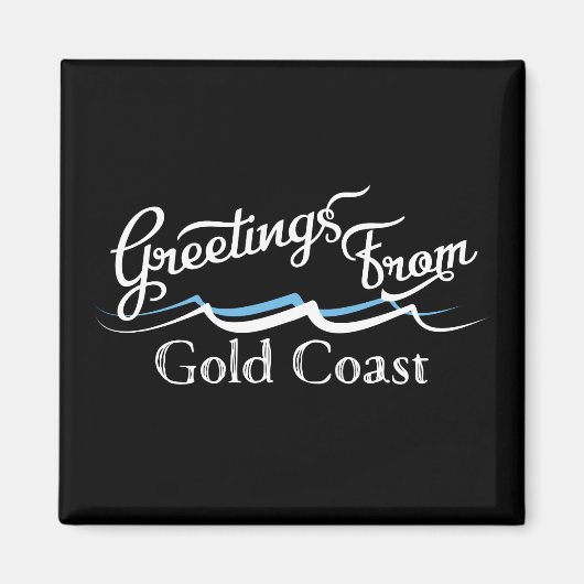 Aimant Gold Coast Water Waves (Devant)