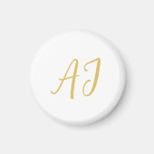 Aimant Gold Color Monogram Professional Classical Initial (Devant)