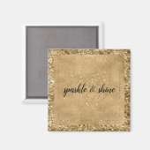 Aimant Gold Confetti Parties scintillant Coeur (Recto/Verso)
