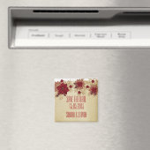 Aimant Gold de Noël/Red Star Enregistrer la date (In Situ (Lave-vaisselle))