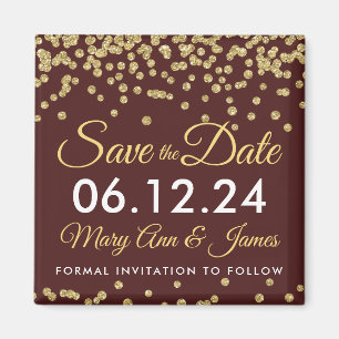 Aimant Gold Faux Parties scintillant Confetti Enregistrer