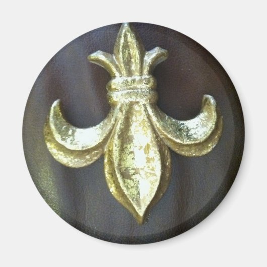 Aimant Gold Fleur de lis Brown (Devant)