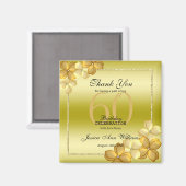 Aimant Gold Floral Décoration & Parties scintillant 60e a (Recto/Verso)