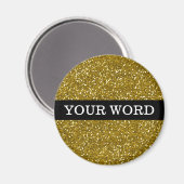 Aimant Gold Glitter Inspiration Motivationnal One Word (Recto/Verso)