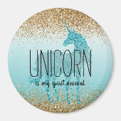 Aimant Gold Glitzy Aqua Turquoise Parties scintillant Cit (Devant)