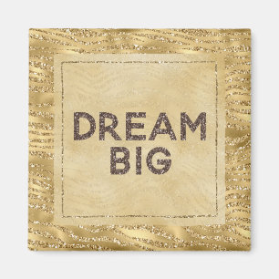 Aimant Gold Glitzy Zebra Print Parties scintillant Dream