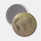 Aimant Gold Globe (Recto/Verso)
