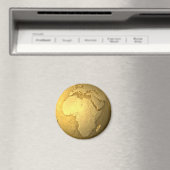 Aimant Gold Globe - Metal Earth, Afrique, Render 3d (In Situ (Lave-vaisselle))