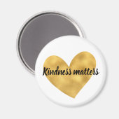Aimant Gold Heart Kindness Matters citation inspirante (Recto/Verso)