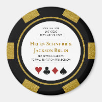 Gold Las Vegas Mariage Enregistrer La Date Poker C