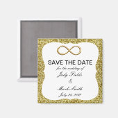 Aimant Gold Parties scintillant Gold Infinity Enregistrer (Recto/Verso)