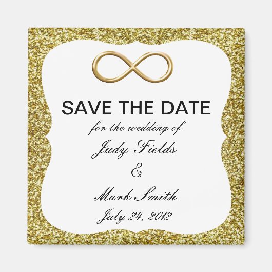 Aimant Gold Parties scintillant Gold Infinity Enregistrer (Devant)