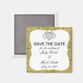 Aimant Gold Parties scintillant Infinity Heart Enregistre (Recto/Verso)