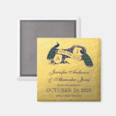 Aimant Gold Peacock Enregistrer la date (Recto/Verso)