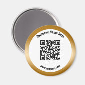 Aimant Gold Promotionnels Nom commercial QR Code (Recto/Verso)