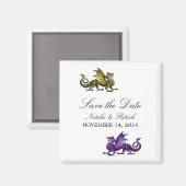 Aimant Gold Purple Dragon Enregistrer l'aimant Date (Recto/Verso)