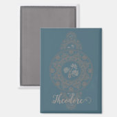 Aimant Gold Rococo Lotus Ornamental Mandala (Recto/Verso)