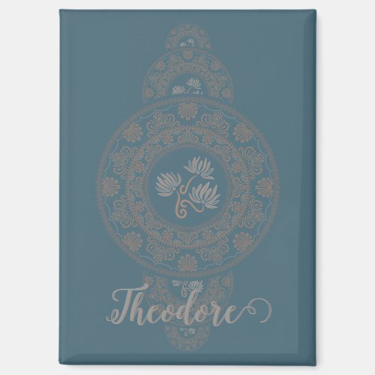 Aimant Gold Rococo Lotus Ornamental Mandala (Recto)