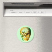 Aimant Gold Valentine Skull (In Situ (Lave-vaisselle))