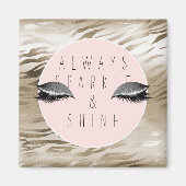 Aimant Gold Zebra Glitzy Silver Sparkle Eyes (Devant)