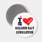 Aimant GOLDEN BAY-SINGLETON - I Love (Recto/Verso)