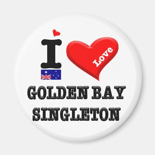 Aimant GOLDEN BAY-SINGLETON - I Love (Devant)