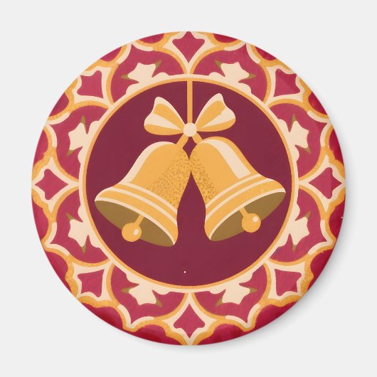 Aimant Golden Bells in a Circular Frame (Devant)