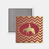 Aimant Golden/Bordeaux Pleasure Horse (Recto/Verso)