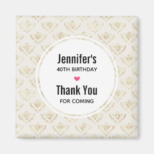 Aimant Golden Bumble Bee avec un Motif de la Couronne Mer