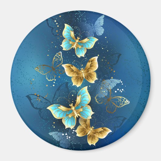 Aimant Golden butterflies (Devant)