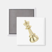 Aimant Golden chess king (Recto/Verso)