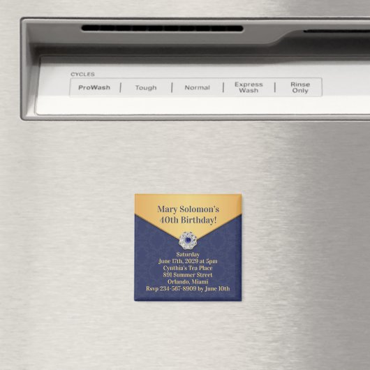 Aimant Golden Damask Anniversaire de l'enchère (In Situ (Lave-vaisselle))