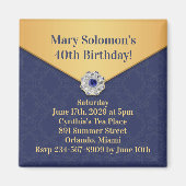 Aimant Golden Damask Anniversaire de l'enchère (Devant)