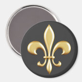 Aimant Golden Fleur De Lis (Recto/Verso)
